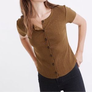 Madewell Ribbed Button Tee